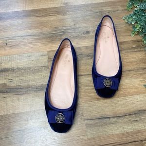Kate Spade | Crushed Velvet Bow Flats